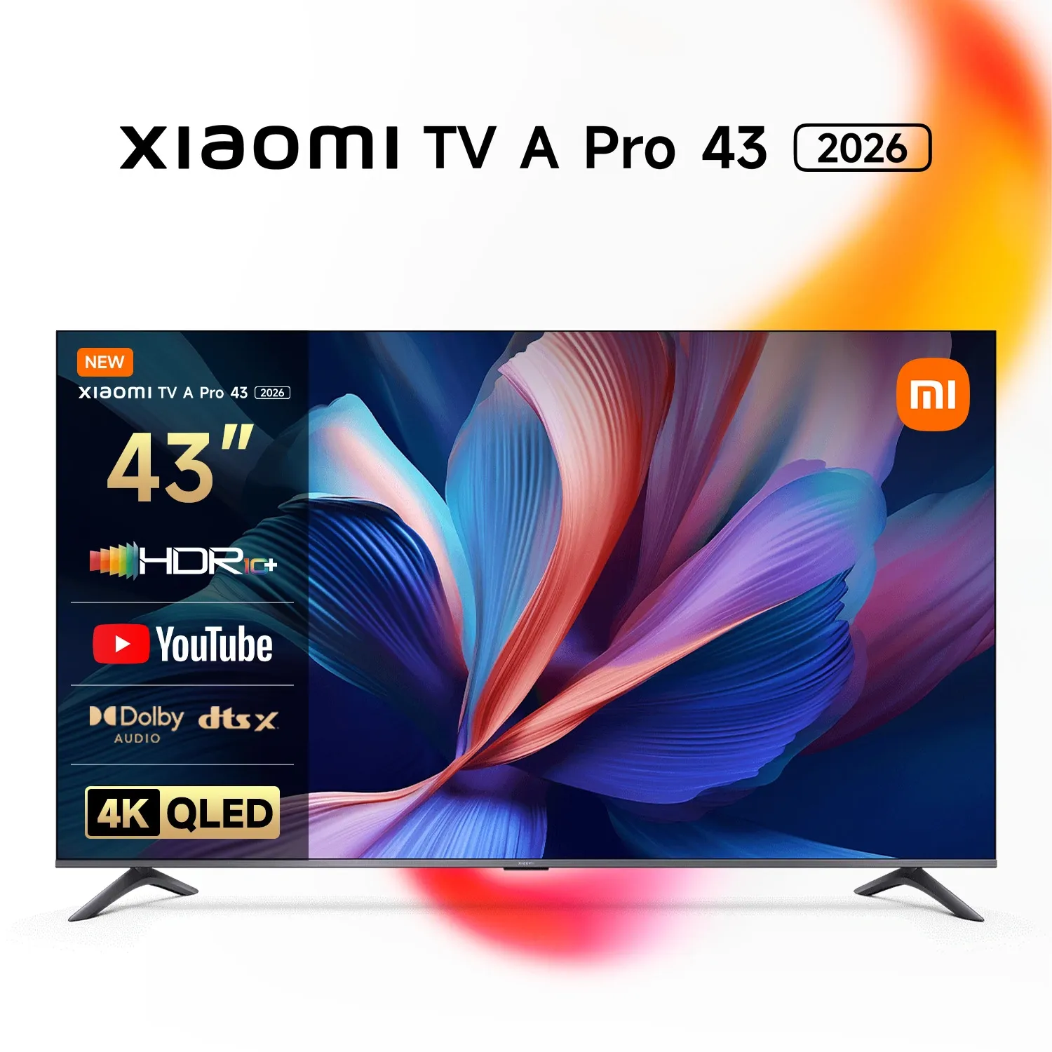 Телевизор QLED Xiaomi 43" TV A Pro 43 2026 черный 4K Ultra HD 60Hz MEMC DVB-T2 DVB-C DVB-S2 WiFi Smart TV