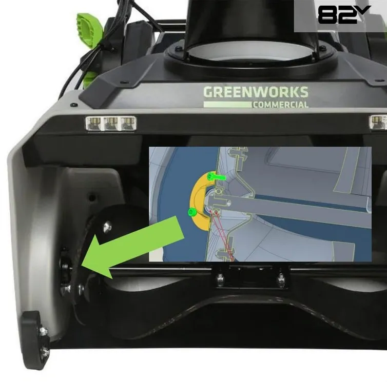 Снегоуборщик электр. Greenworks 82SN22 2.9кВт 3.9л.с.