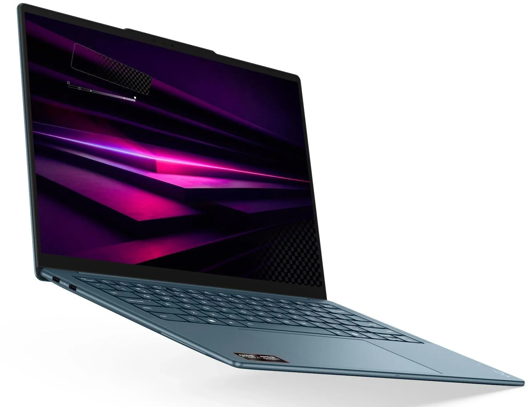 Ноутбук Lenovo Yoga Slim7 14AGP11 Ryzen AI 7 445 16Gb SSD1Tb AMD Radeon 840M 14" OLED Touch WUXGA (1920x1200) Windows 11 Home turquoise WiFi BT Cam (83QS004CRK)