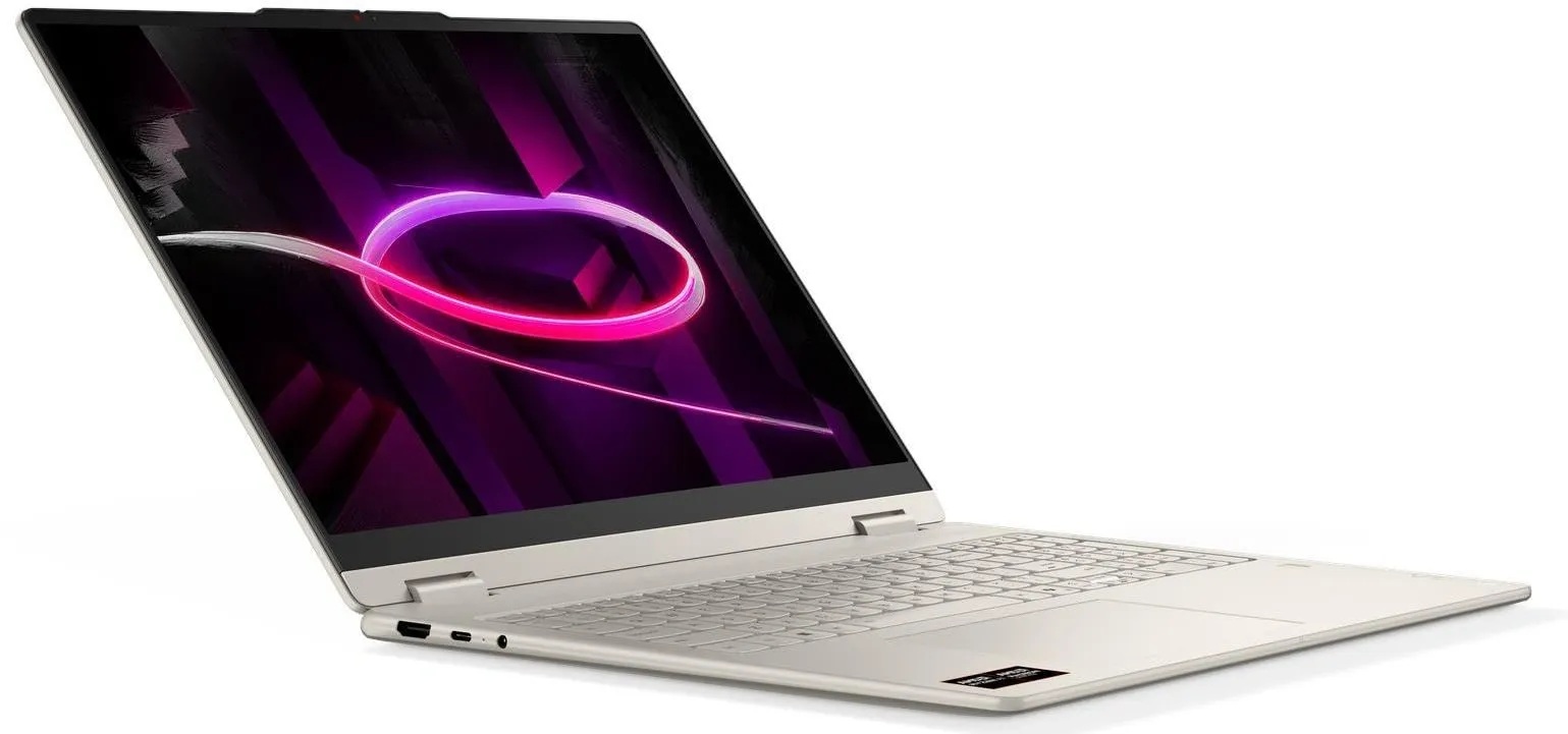 Ноутбук Lenovo Yoga 7 16AGP11 Ryzen AI 7 445 32Gb SSD1Tb AMD Radeon 840M 16" OLED Touch WUXGA (1920x1200) Windows 11 Home beige WiFi BT Cam (83TF003MRK)