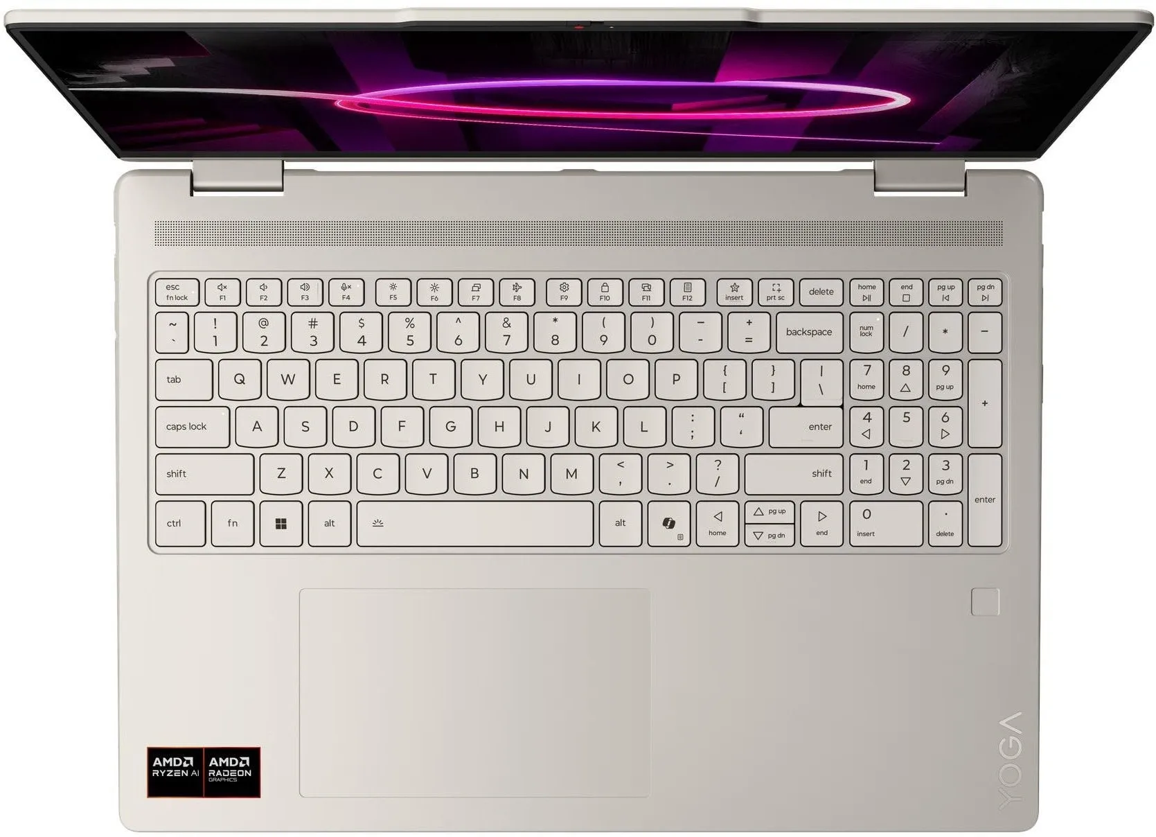 Ноутбук Lenovo Yoga 7 16AGP11 Ryzen AI 7 445 32Gb SSD1Tb AMD Radeon 840M 16" OLED Touch WUXGA (1920x1200) Windows 11 Home beige WiFi BT Cam (83TF003MRK)