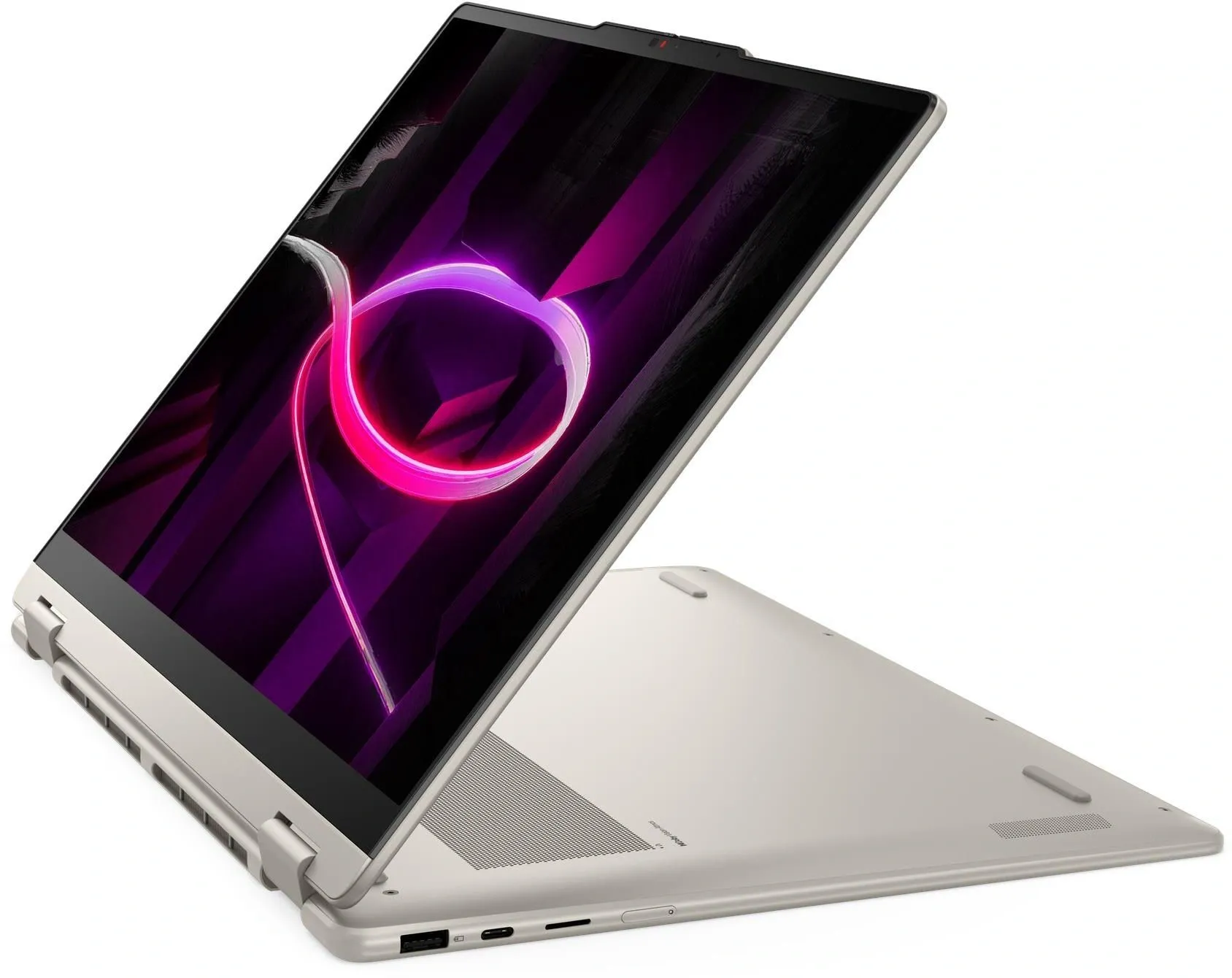 Ноутбук Lenovo Yoga 7 16AGP11 Ryzen AI 7 445 32Gb SSD1Tb AMD Radeon 840M 16" OLED Touch WUXGA (1920x1200) Windows 11 Home beige WiFi BT Cam (83TF003MRK)