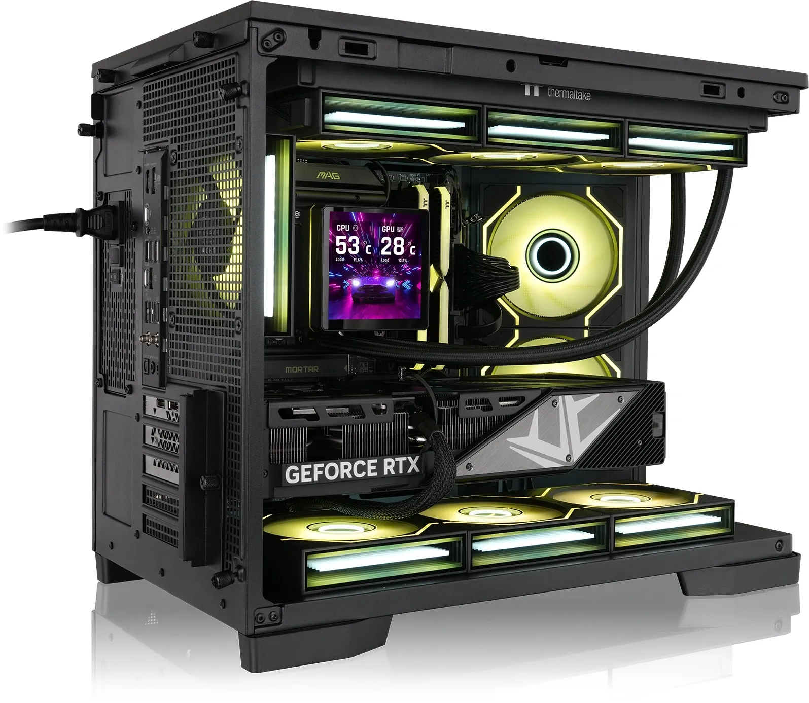 Корпус Thermaltake Arcus 280 TG curved черный без БП mATX 6x120mm 2x140mm 2xUSB3.0 audio bott PSU