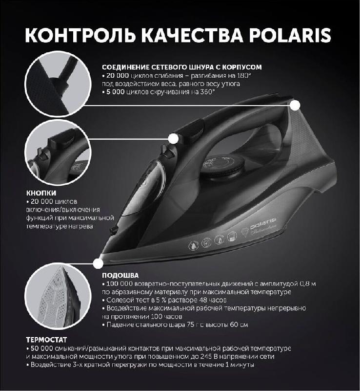 Утюг POLARIS PIR-2430К черный