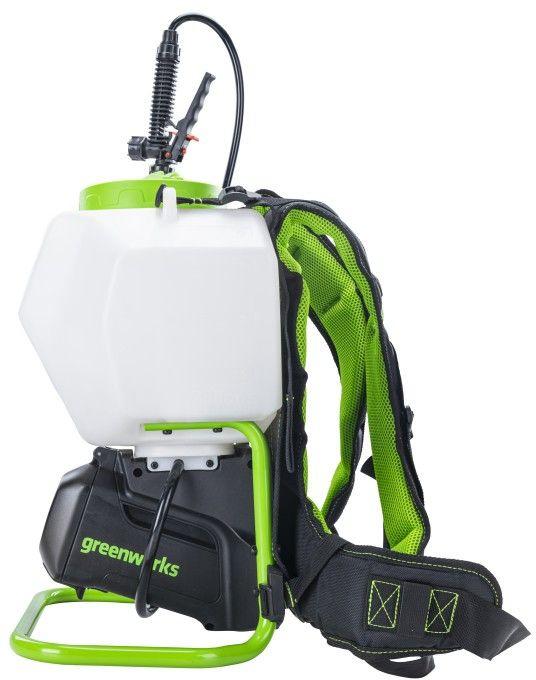 Опрыскиватель Greenworks G40BPS аккум. ранц. 15л белый/зеленый (5300007)