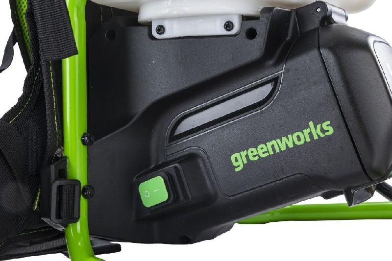 Опрыскиватель Greenworks G40BPS аккум. ранц. 15л белый/зеленый (5300007)