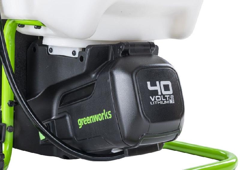 Опрыскиватель Greenworks G40BPS аккум. ранц. 15л белый/зеленый (5300007)