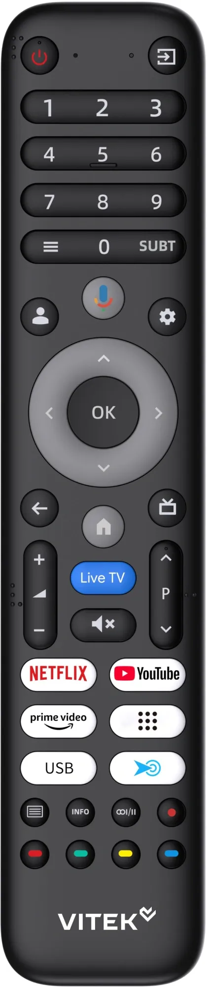 Телевизор QLED Vitek 32" VT-32QBS500 Google TV Frameless черный/черный HD 60Hz DVB-T DVB-T2 DVB-C DVB-S DVB-S2 USB WiFi Smart TV