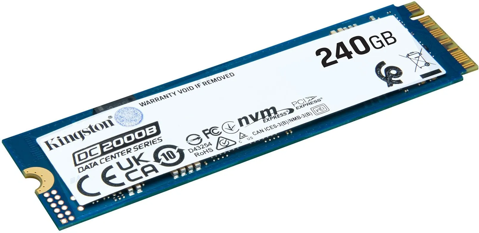 Накопитель SSD Kingston PCIe 4.0 x4 240GB SEDC2000BYM8/240G DC2000B M.2 2280 0.4 DWPD