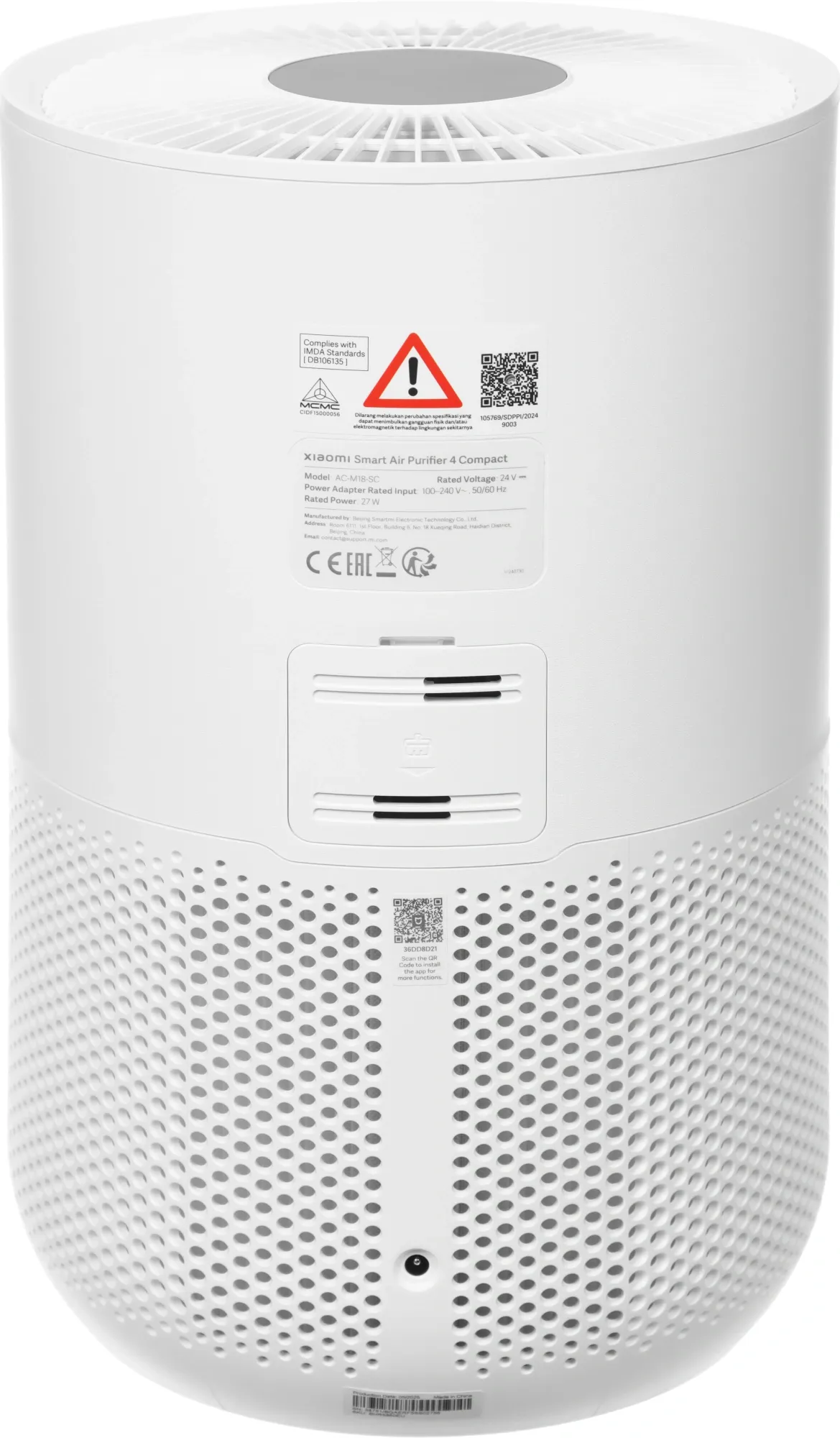 Воздухоочиститель Xiaomi Smart Air Purifier 4 Compact 27Вт белый (BHR5860EU)