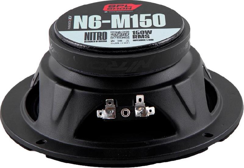 Автоакустика SPL SHOW NITRO N6-M150 акустика/СЧ 6.5"/RMS=150Вт/4Ом/4 шт.мастер