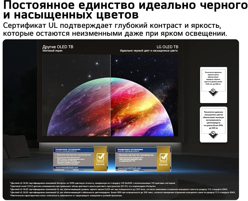 Телевизор OLED LG 65" OLED65C6RLA.ARU черный/серебристый 4K Ultra HD 120Hz DVB-T DVB-T2 DVB-C DVB-S2 USB WiFi Smart TV (RUS)