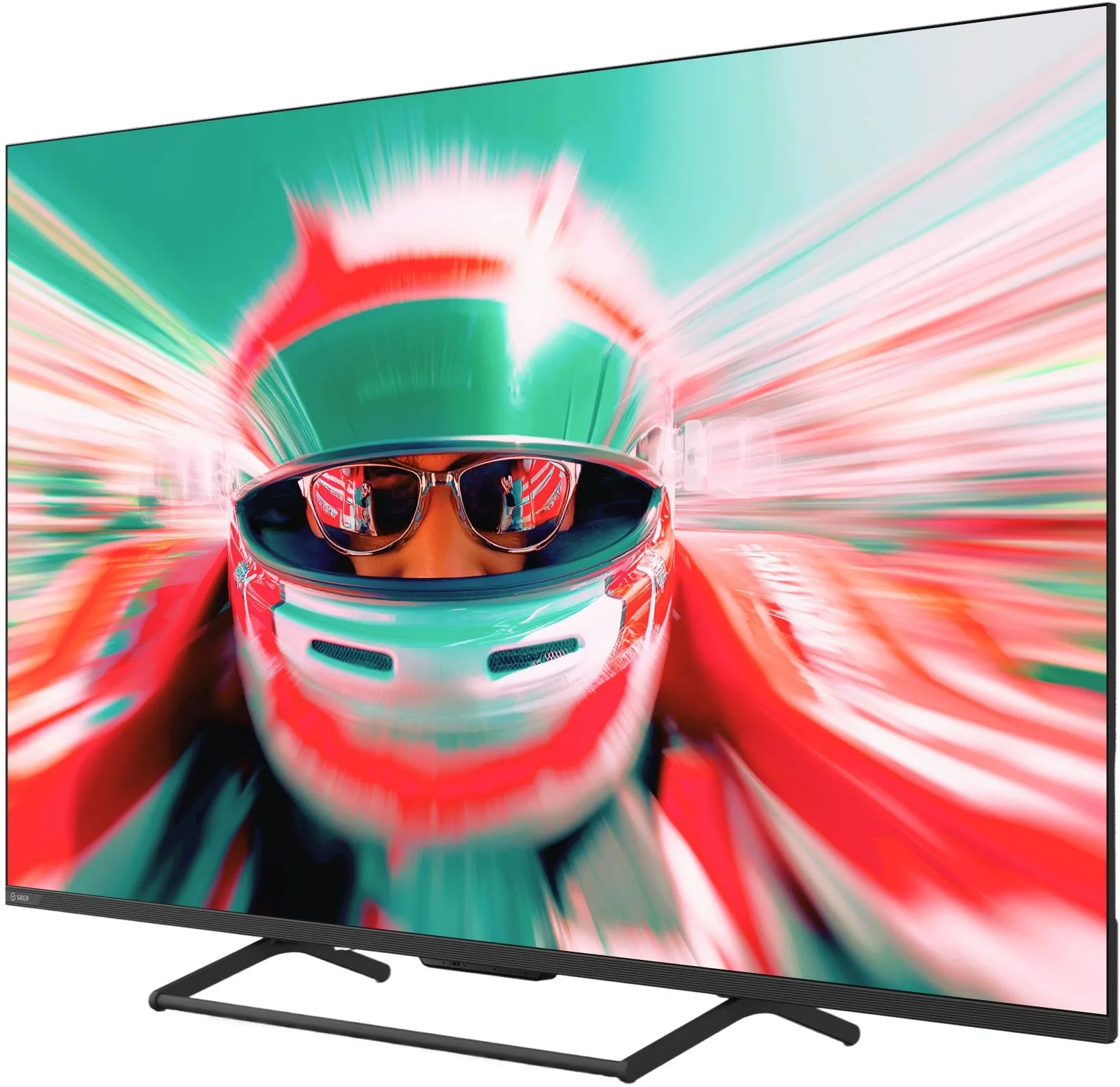 Телевизор QLED Sber 55" SDF-55UQ7000MBAC Салют ТВ Frameless черный 4K Ultra HD 60Hz DVB-T DVB-T2 DVB-C DVB-S DVB-S2 USB WiFi Smart TV